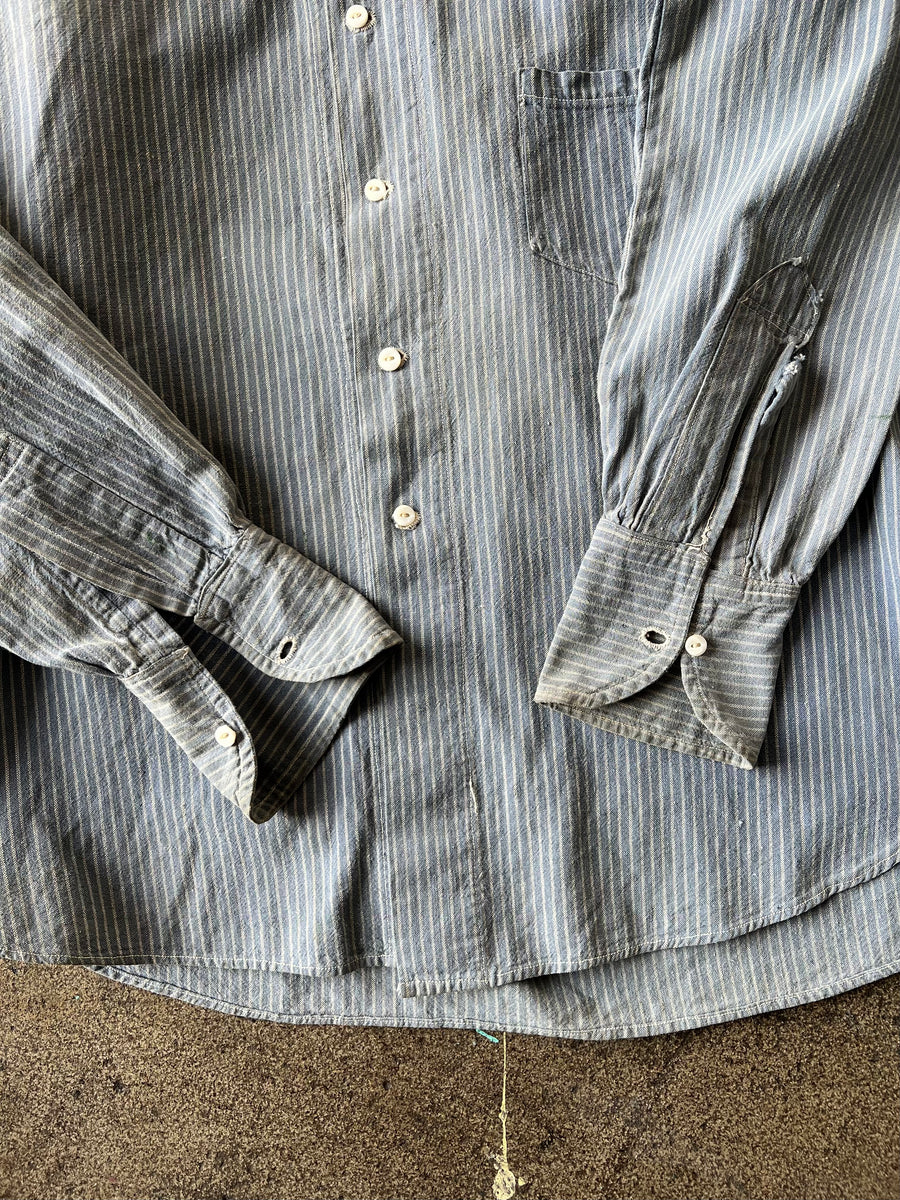 1930s Railroad Stripe Work Shirt