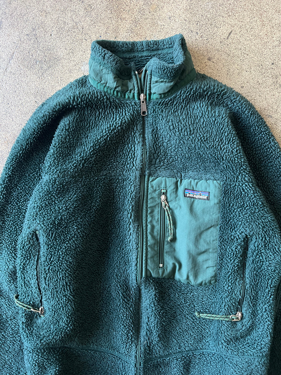 1990s Patagonia Pine Green Fleece Jacket