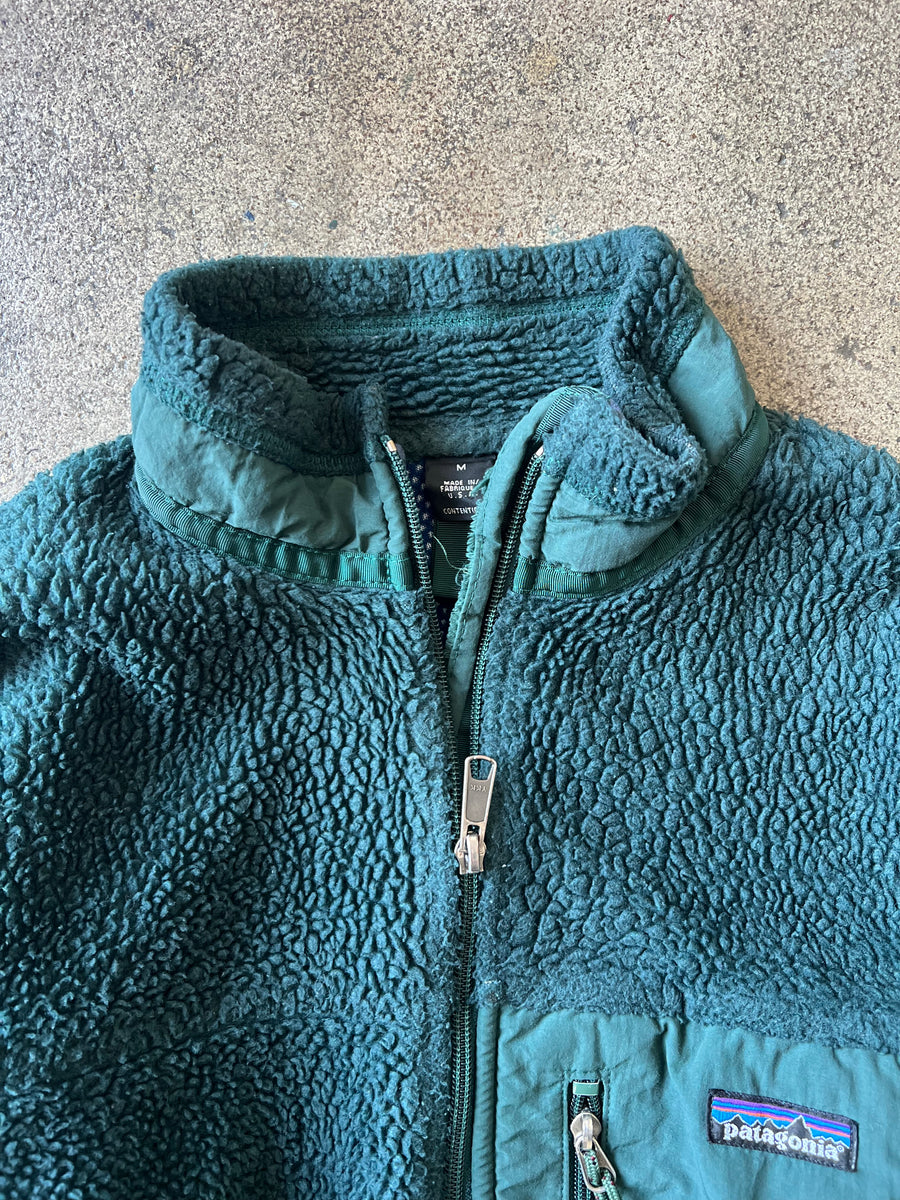 1990s Patagonia Pine Green Fleece Jacket