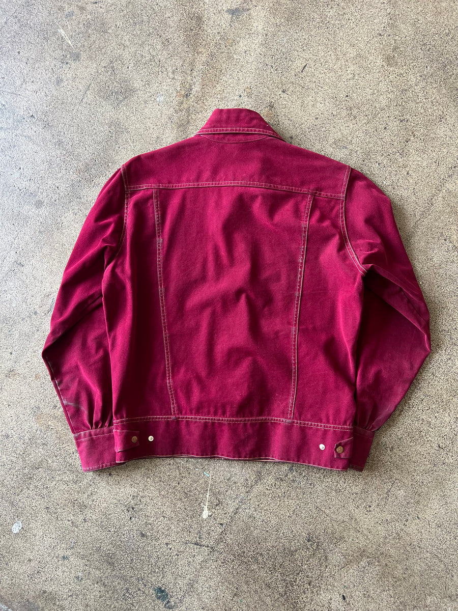 1970s Suede/Moleskin Burgundy Western Jacket