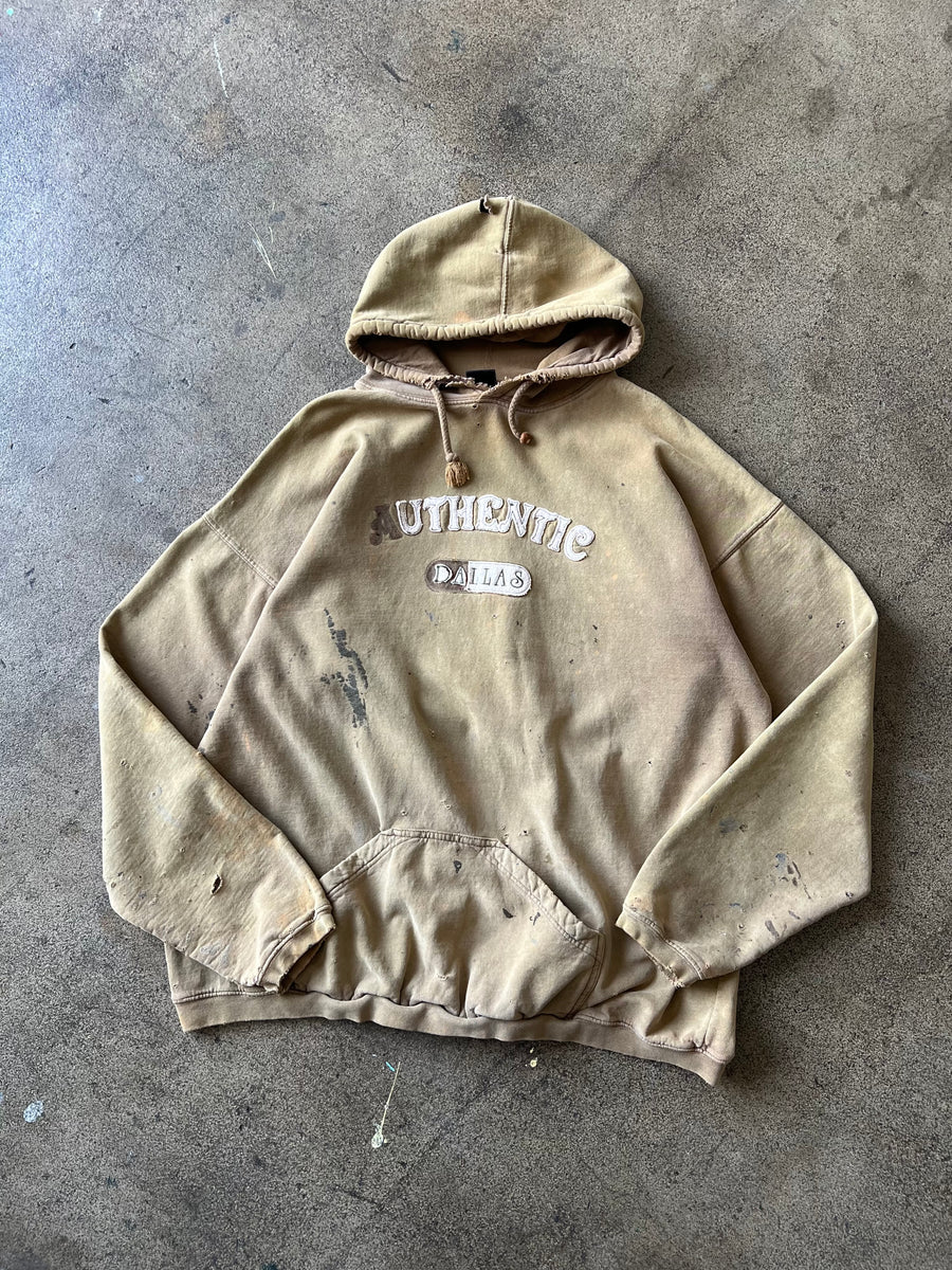 1990s Distressed Earth Tone Authentic Dallas Hoodie