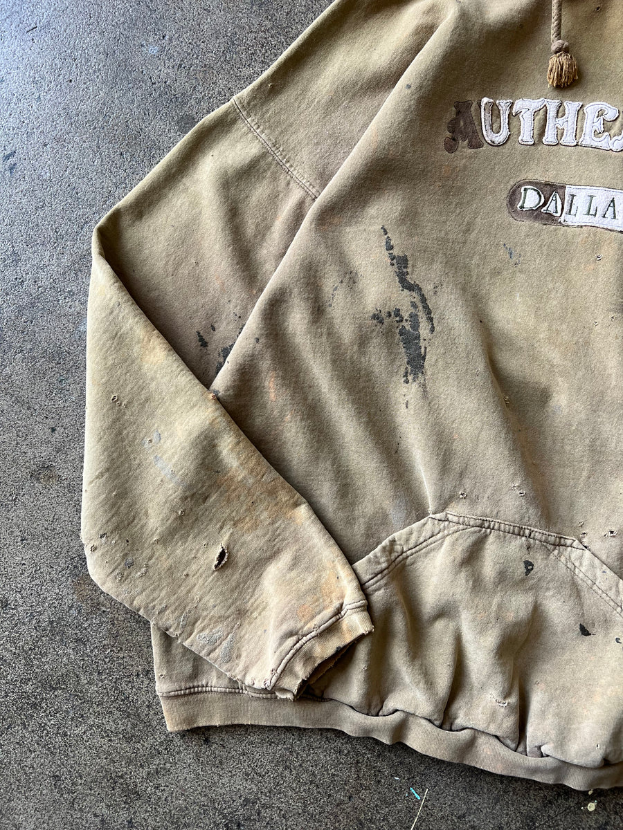 1990s Distressed Earth Tone Authentic Dallas Hoodie