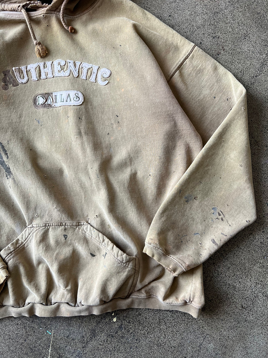 1990s Distressed Earth Tone Authentic Dallas Hoodie