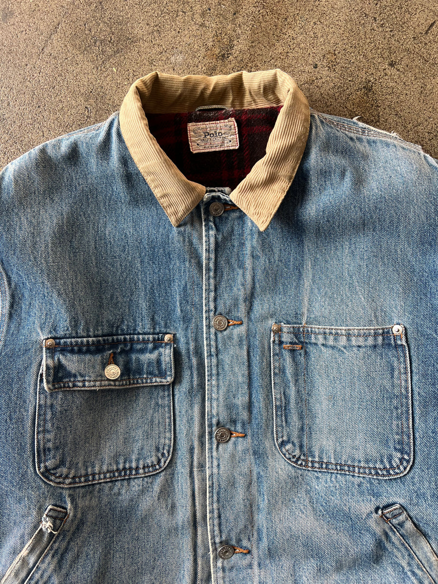 1980s Polo Ralph Lauren Type II Blanket Lined Denim Jacket