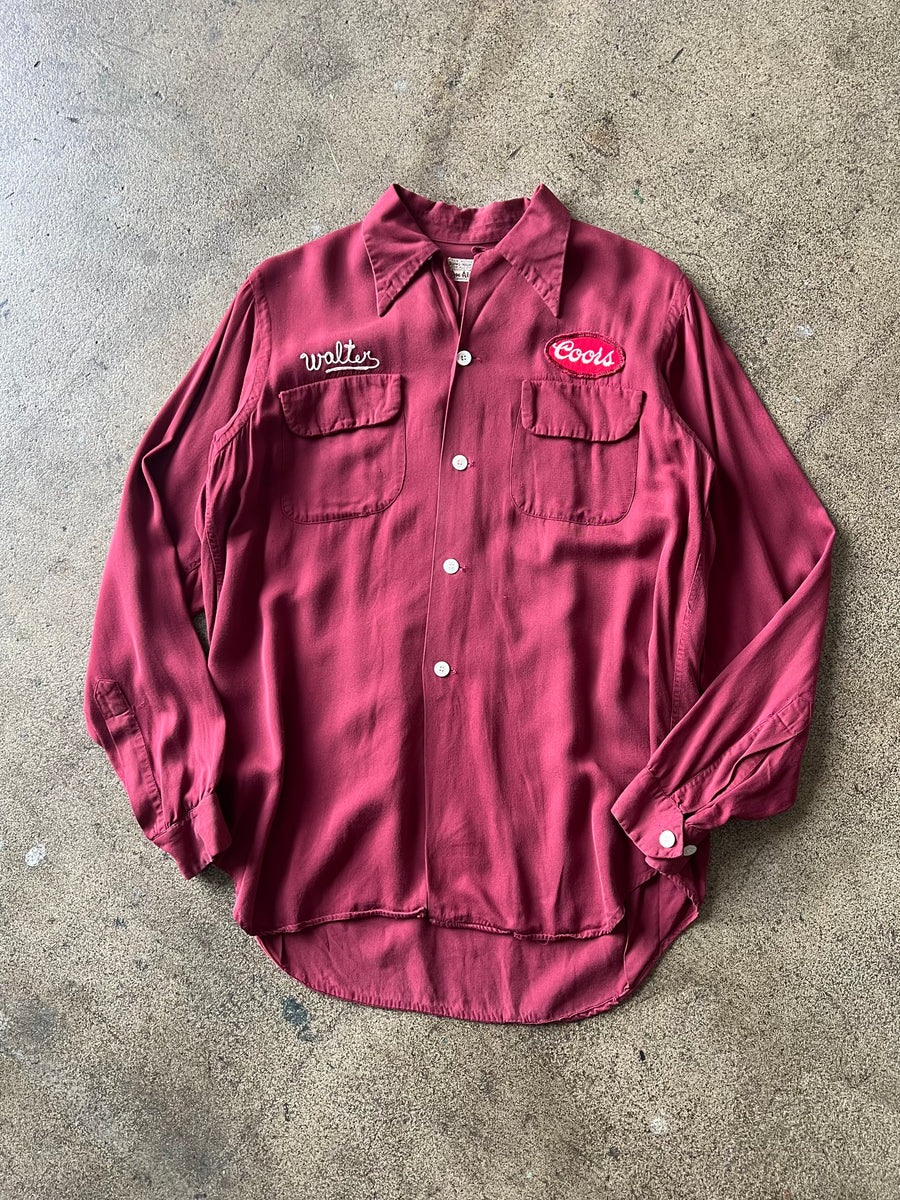 1950s Coors Rayon Gab Bowling Shirt