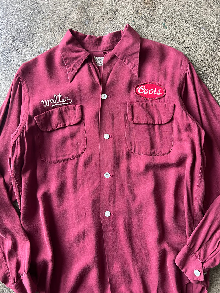 1950s Coors Rayon Gab Bowling Shirt