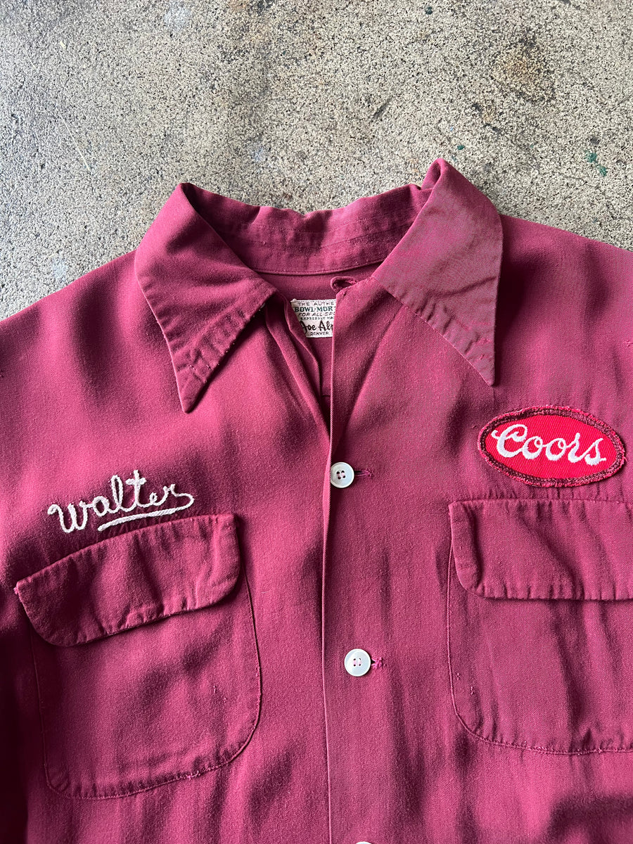 1950s Coors Rayon Gab Bowling Shirt