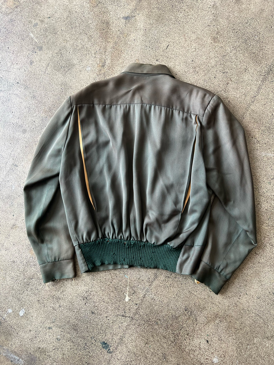 1950s Iridescent Green Gabardine Ricky Jacket