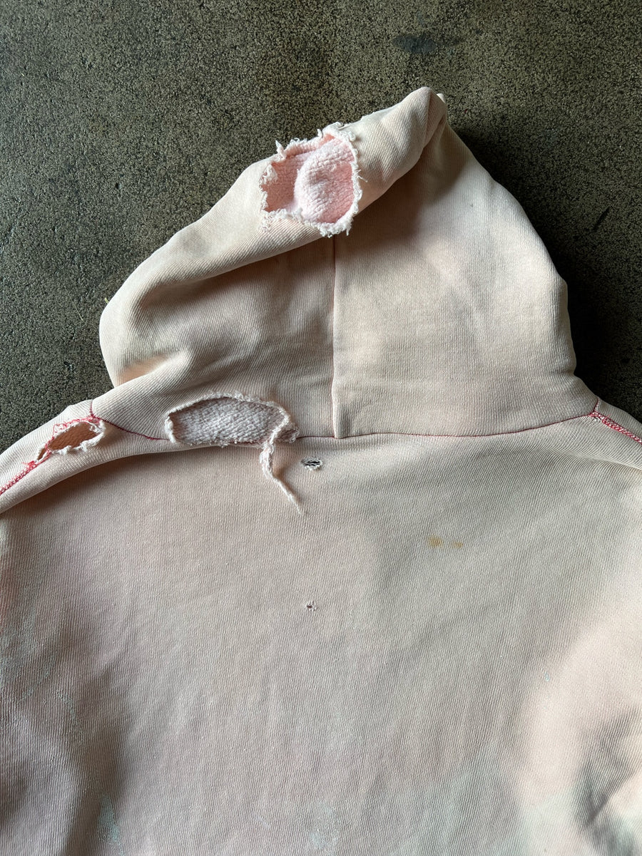 1950s Faded Pink Paint Splatter Hoodie