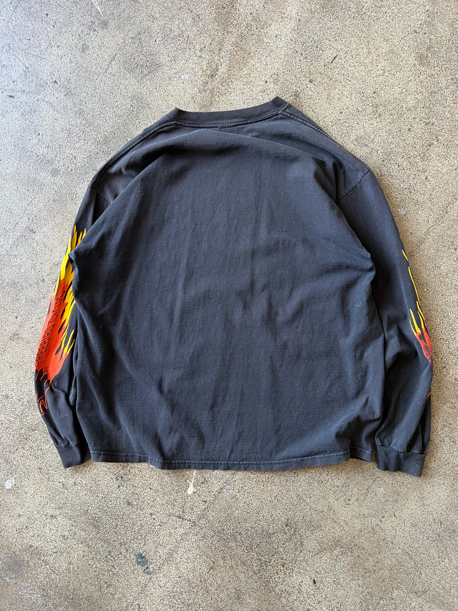 1990s Freebird Cycles Biker Flame Tee