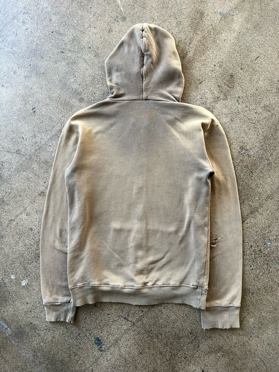 1990s Faded Olive Zip Hoodie