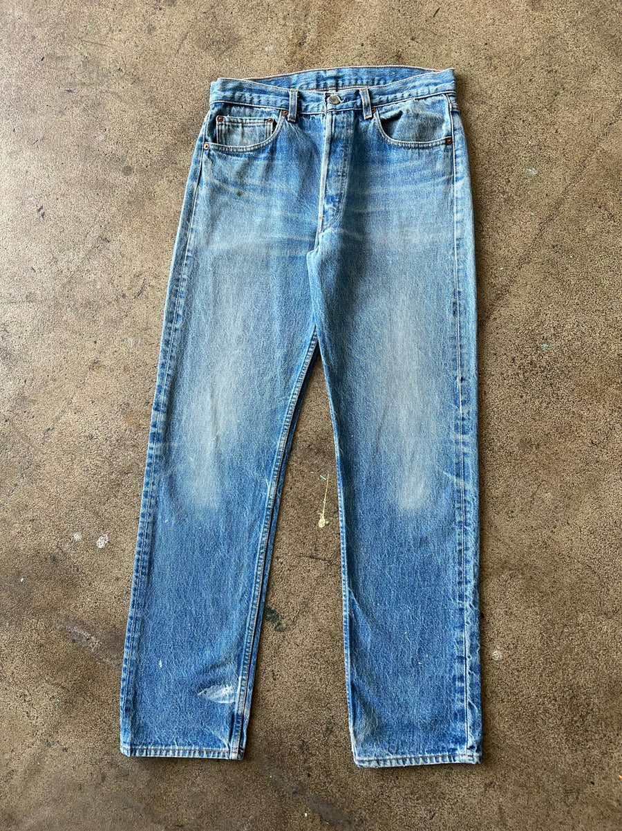 1990s Levi's 501 Faded Mid Wash Jeans 32