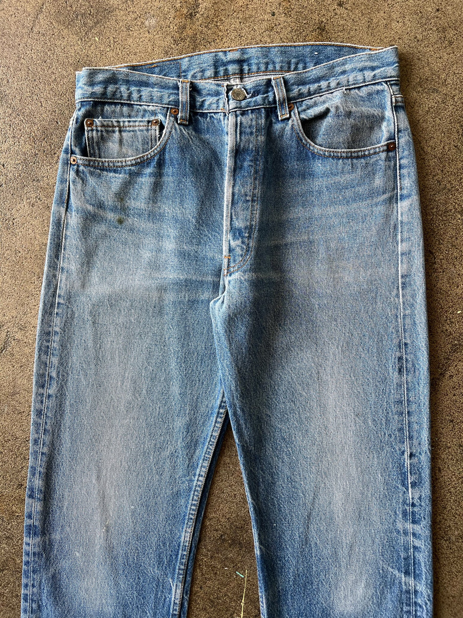 1990s Levi's 501 Faded Mid Wash Jeans 32