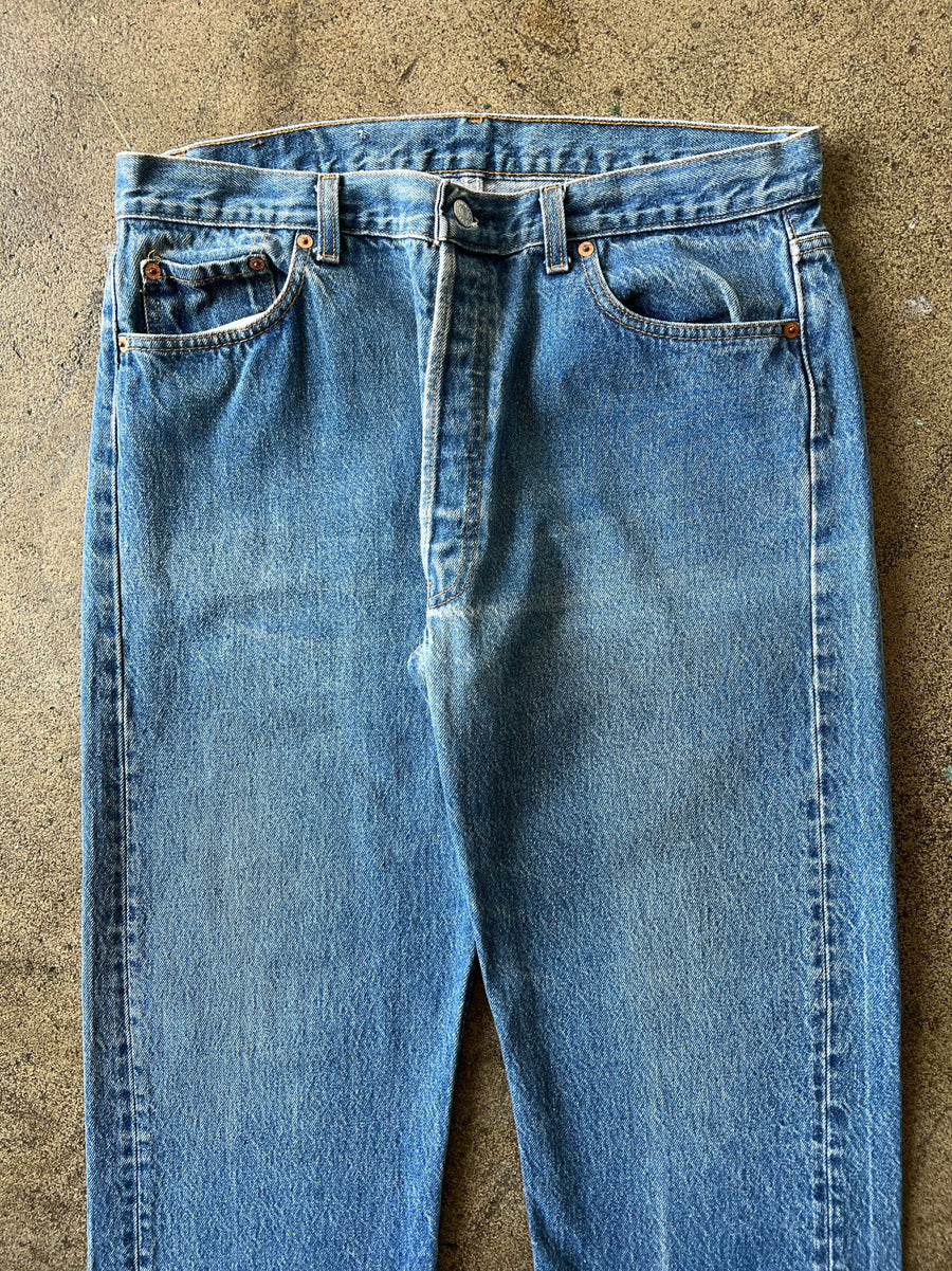 1990s Levi's 501 Medium Blue Wash Jeans 34