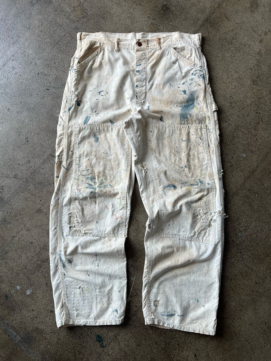 1950s Lee Donut Button Double Knee Painter Pants 37