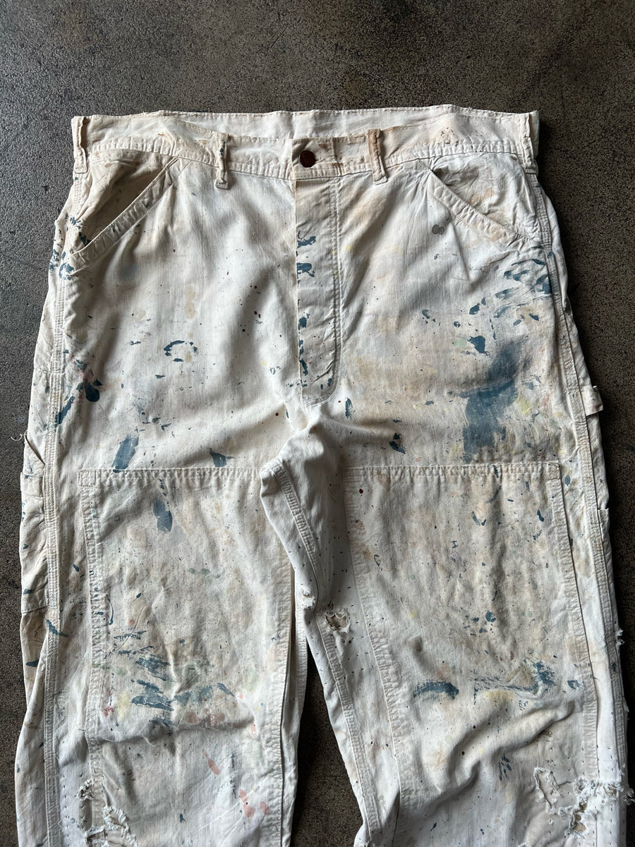 1950s Lee Donut Button Double Knee Painter Pants 37