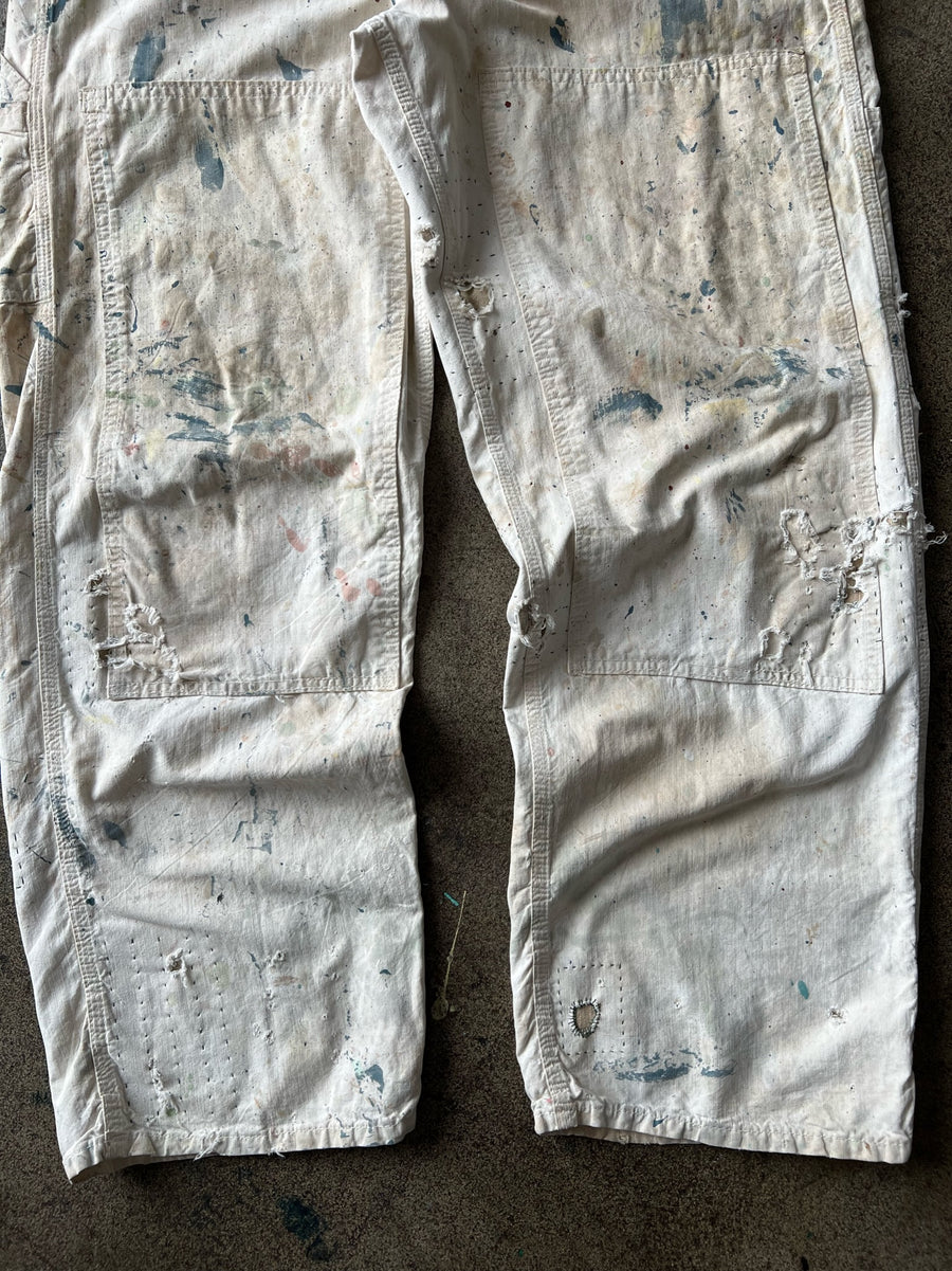 1950s Lee Donut Button Double Knee Painter Pants 37