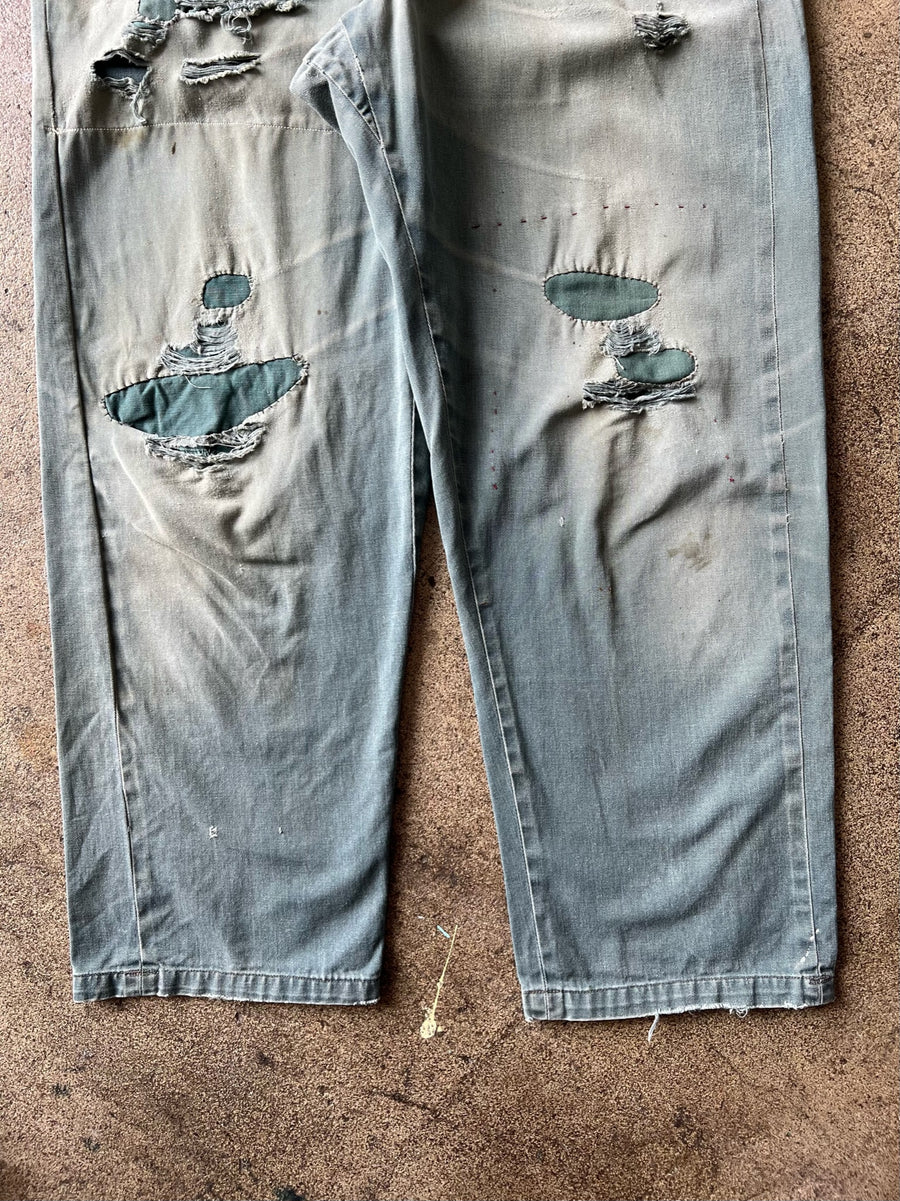 1960s Powrhouse Thrashed + Repaired Work Trousers 33