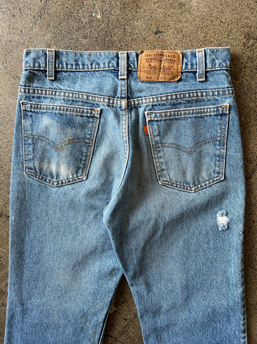 1990s Levi's 517 Orange Tab Painter Jeans 30