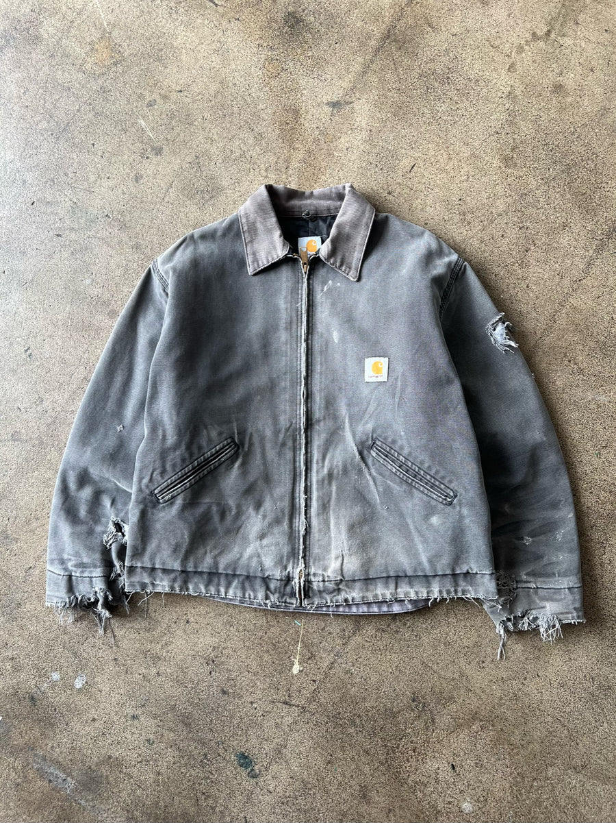 1990s Carhartt Detroit Jacket Faded Black + Distressed