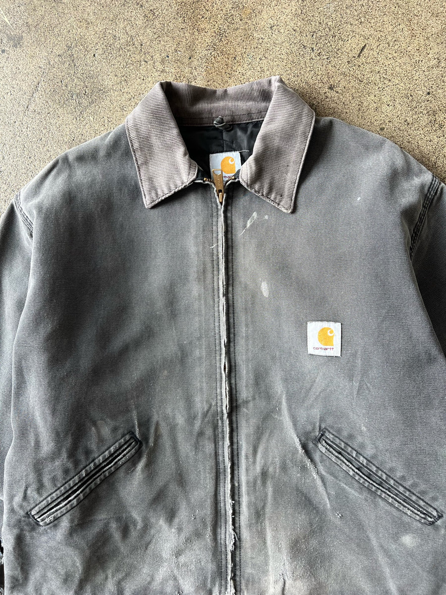 1990s Carhartt Detroit Jacket Faded Black + Distressed