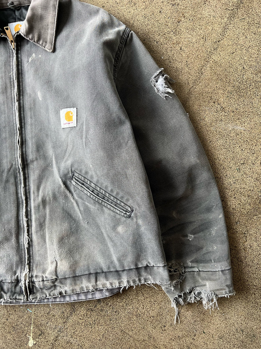 1990s Carhartt Detroit Jacket Faded Black + Distressed