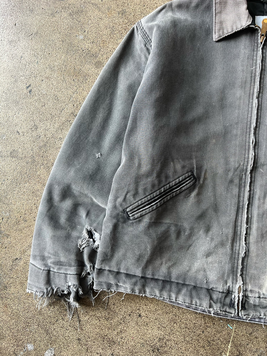 1990s Carhartt Detroit Jacket Faded Black + Distressed