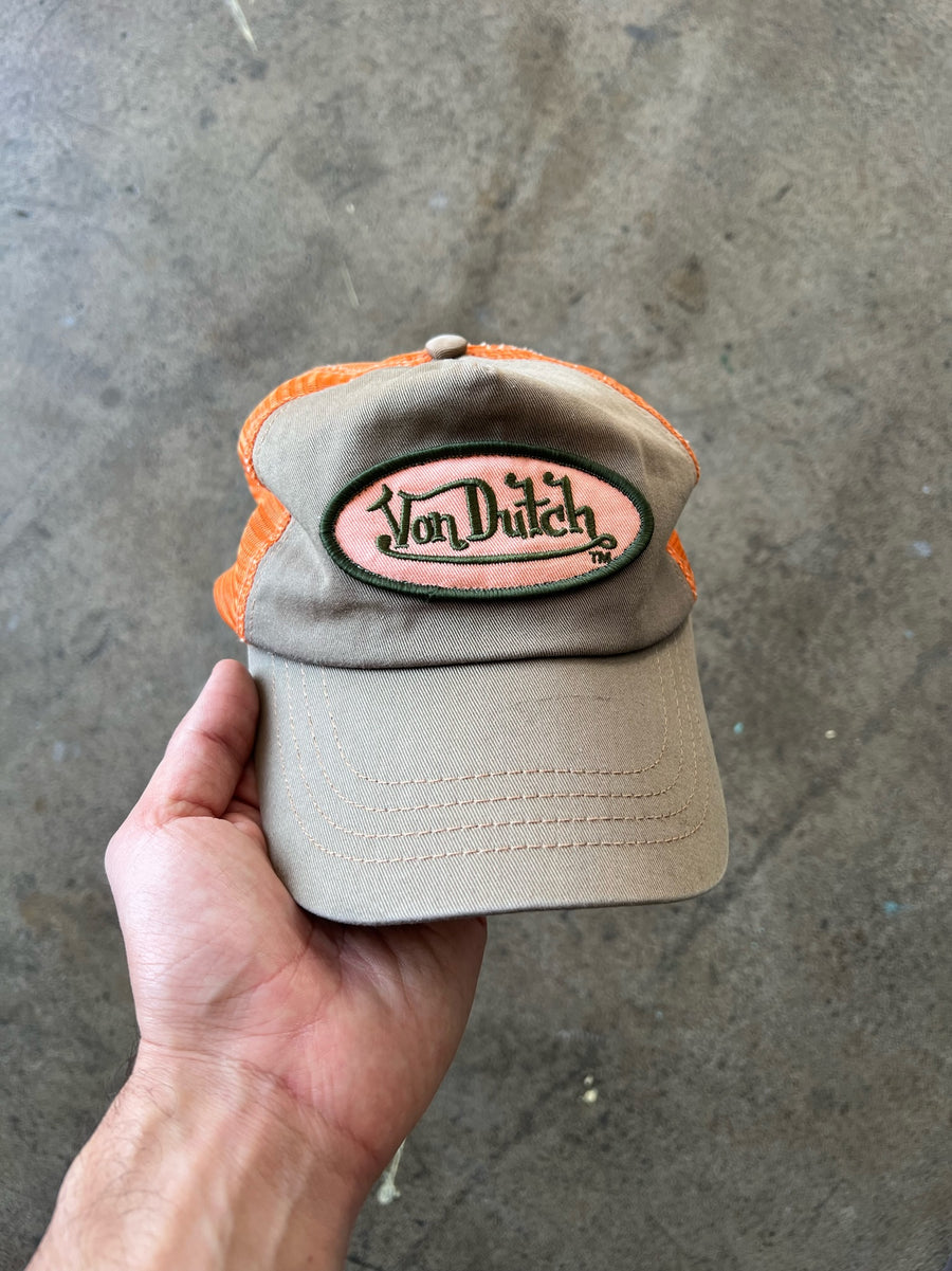 2000s Von Dutch Trucker Hat Orange