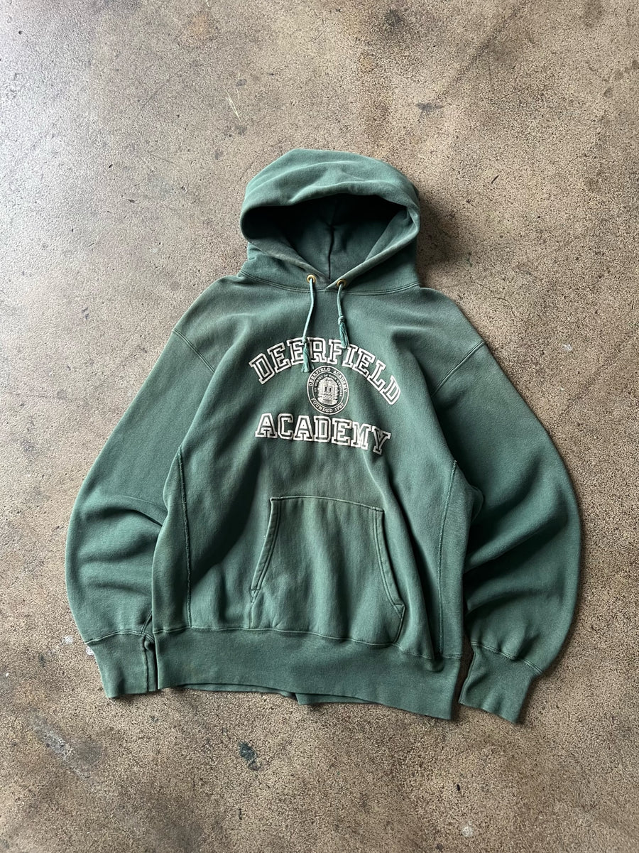 1980s Champion RW Deerfield Academy Green Hoodie