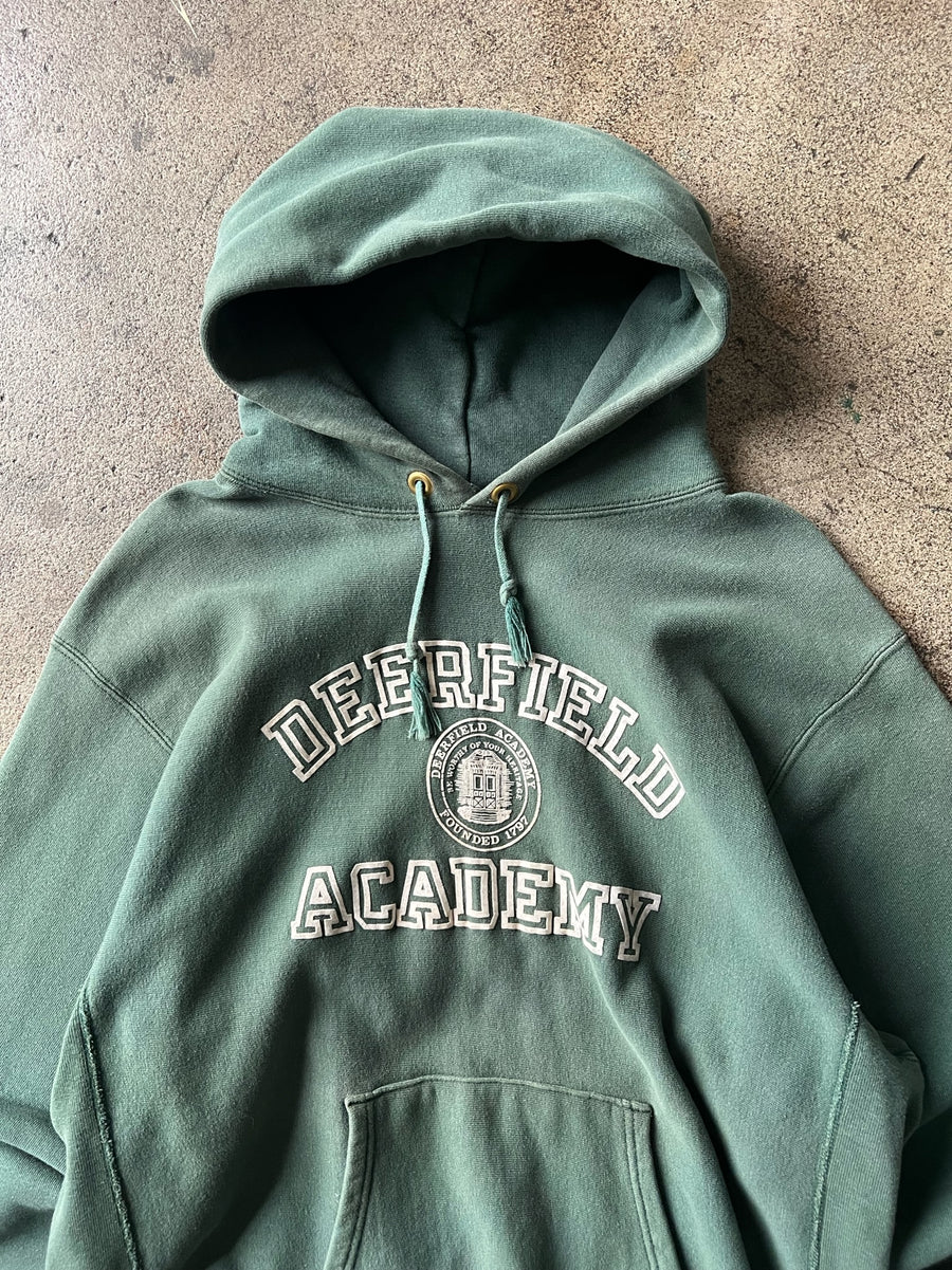 1980s Champion RW Deerfield Academy Green Hoodie