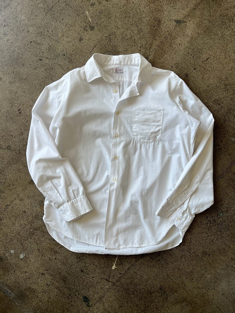 1960s Penney's White Sanforized Dress Shirt