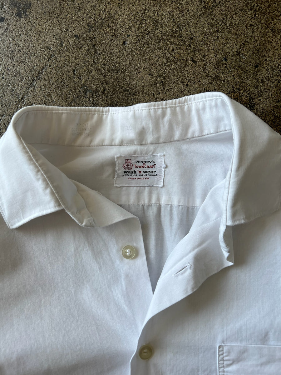 1960s Penney's White Sanforized Dress Shirt