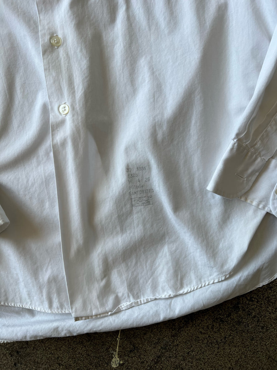 1960s Penney's White Sanforized Dress Shirt