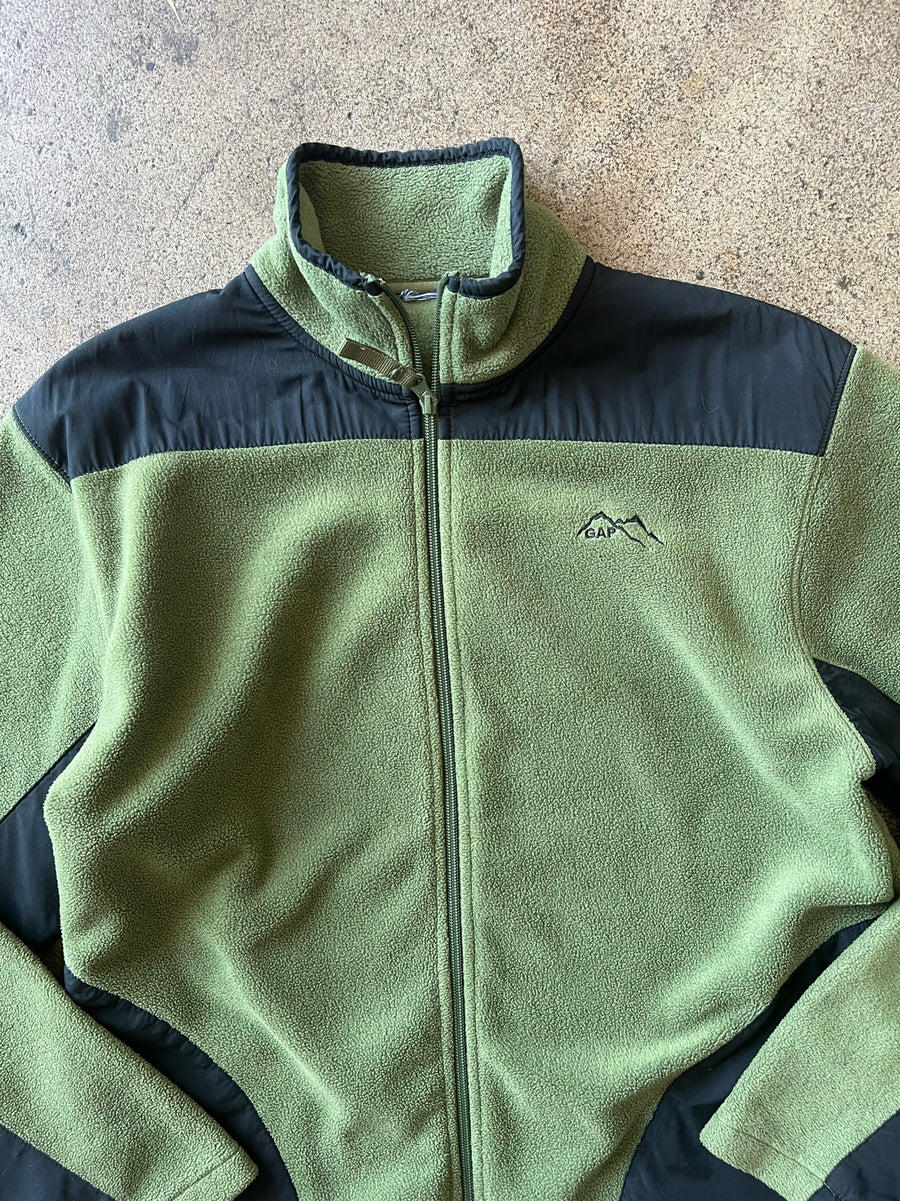 2000s Gap Green Fleece Jacket