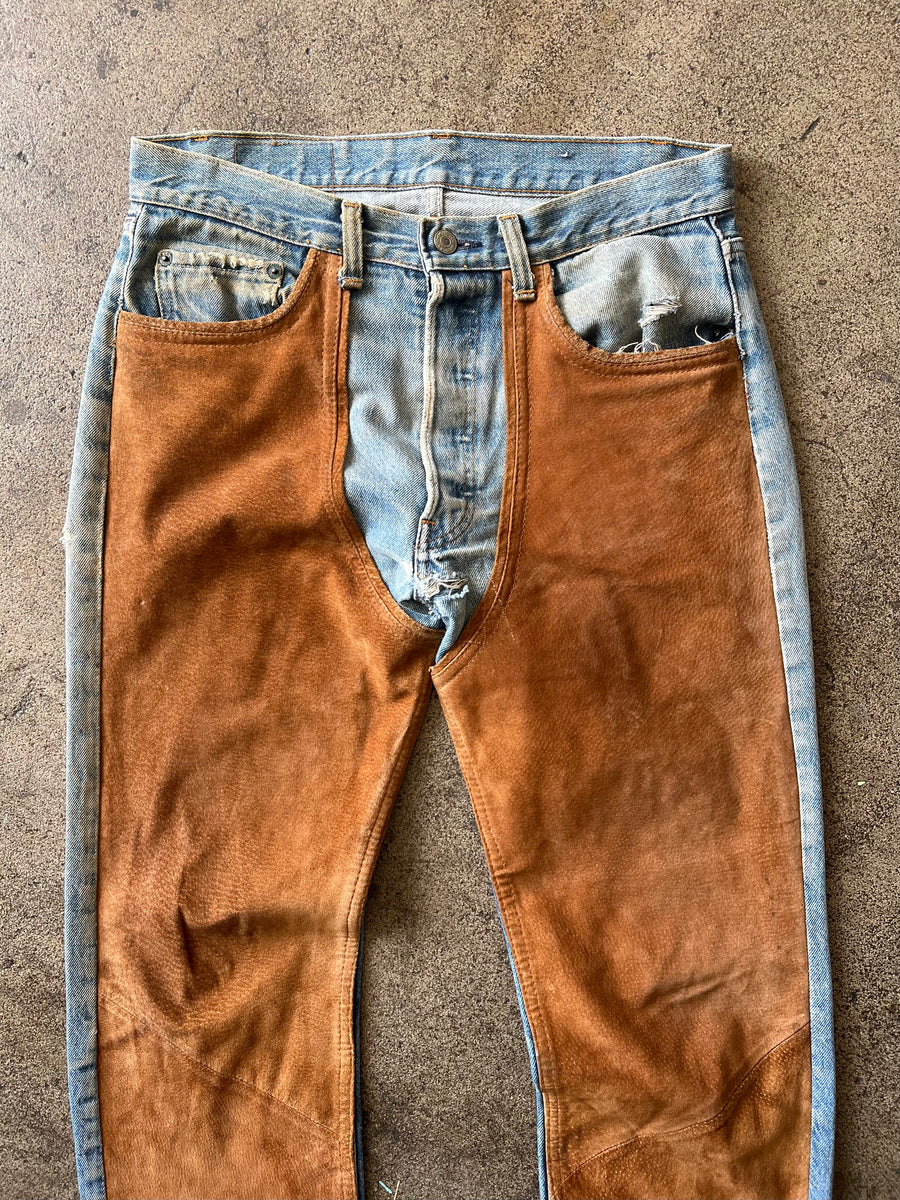 1980s Levi's 501 Suede Chaps Jeans 31