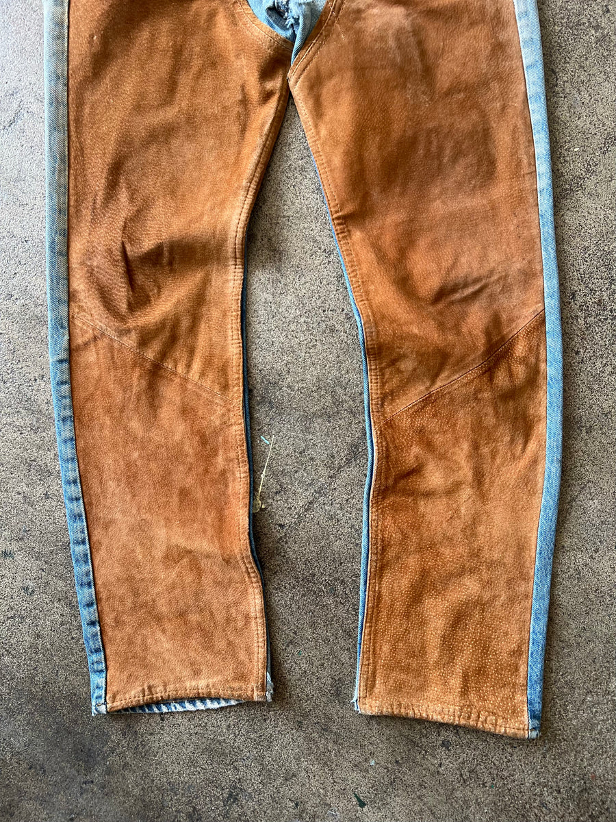 1980s Levi's 501 Suede Chaps Jeans 31