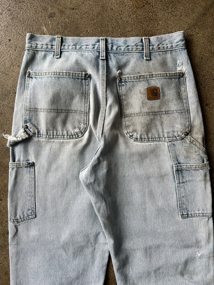 1990s Carhartt Distressed Denim Double Knees 32