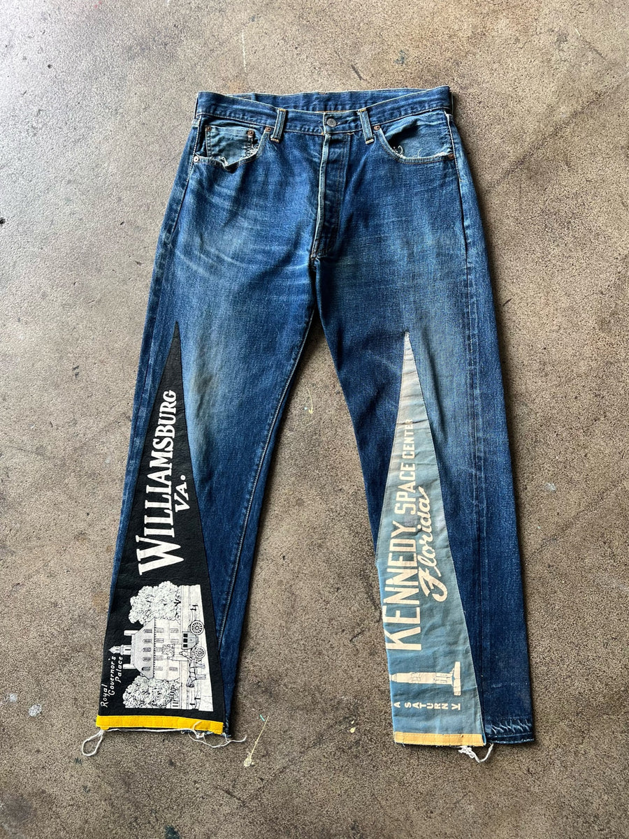 1990s Levi's LVC Big E Pennant Jeans 35