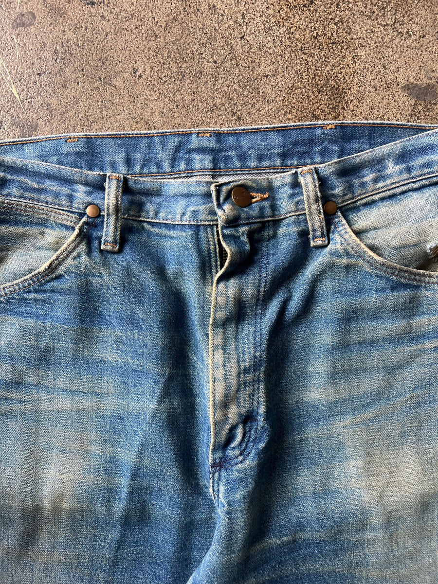 1970s Wrangler Studded Dirty Wash Jeans 34