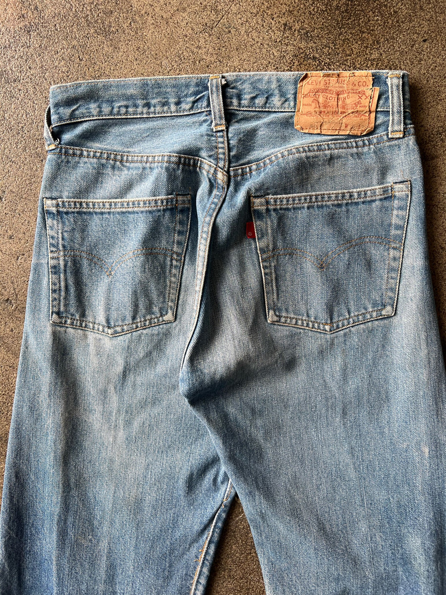 1970s Levi's 501 Selvedge Velvet Flare Jeans 29