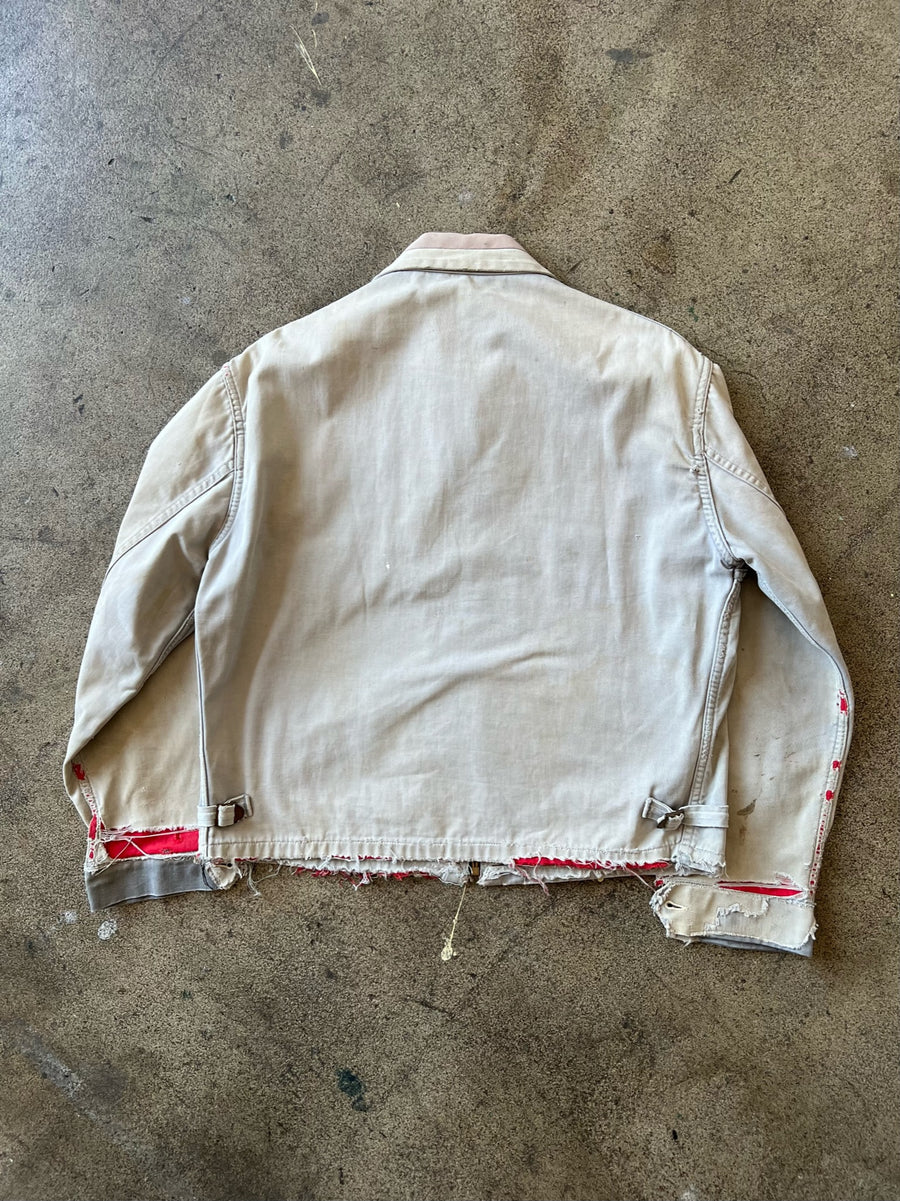 1950s Gray Repaired Work Jacket