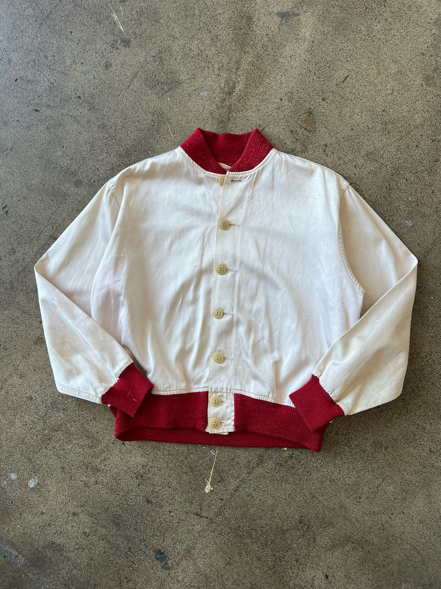 1940s Wilson Chain Stitch Devil Satin Jacket