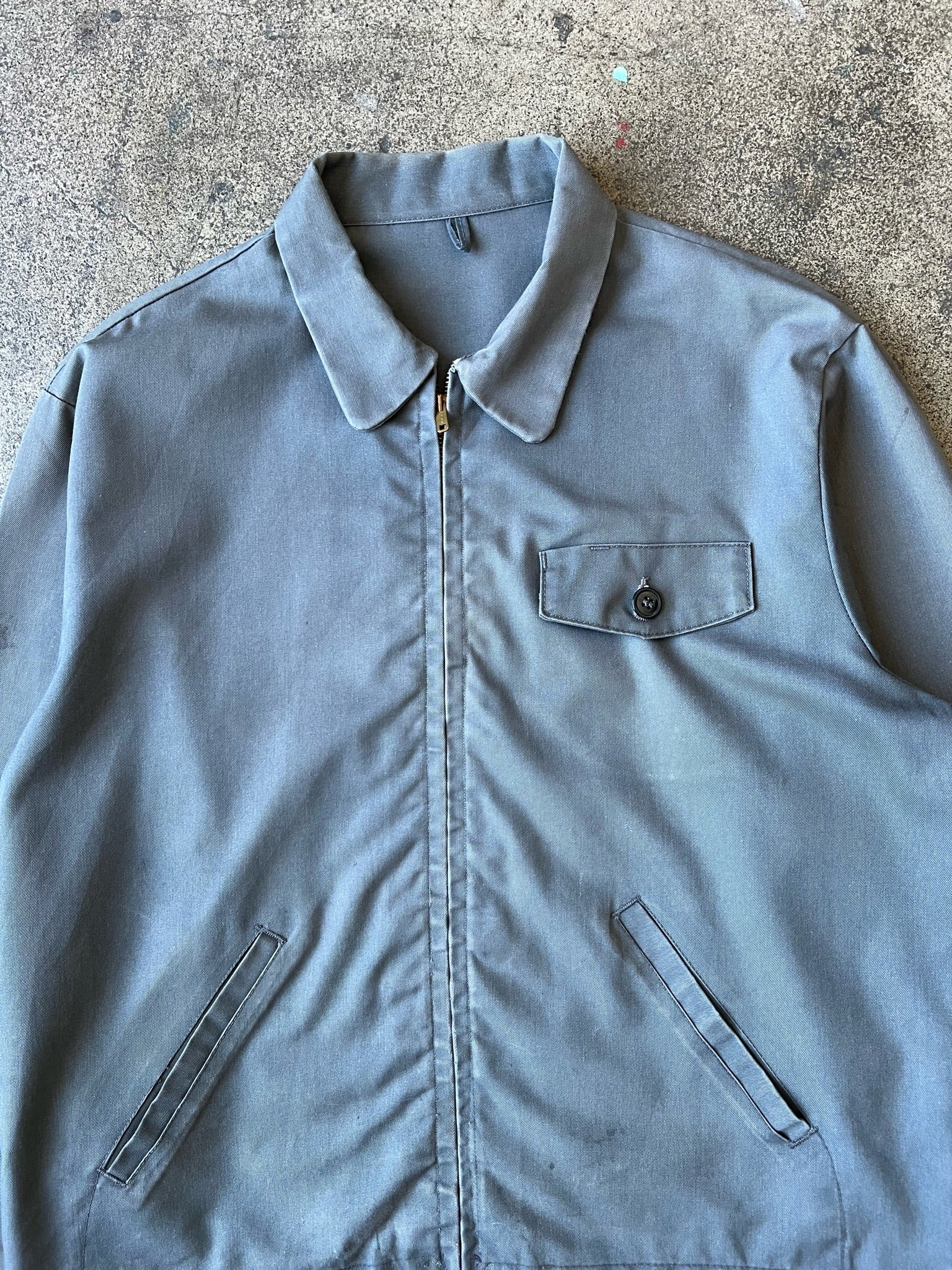 1960s Sears Faded Gray One Pocket Work Jacket – Ametora