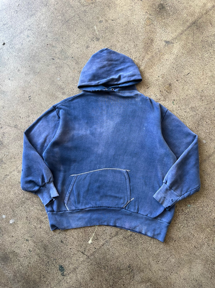 1950s Faded Blue Thermal Lined Lockhood Hoodie