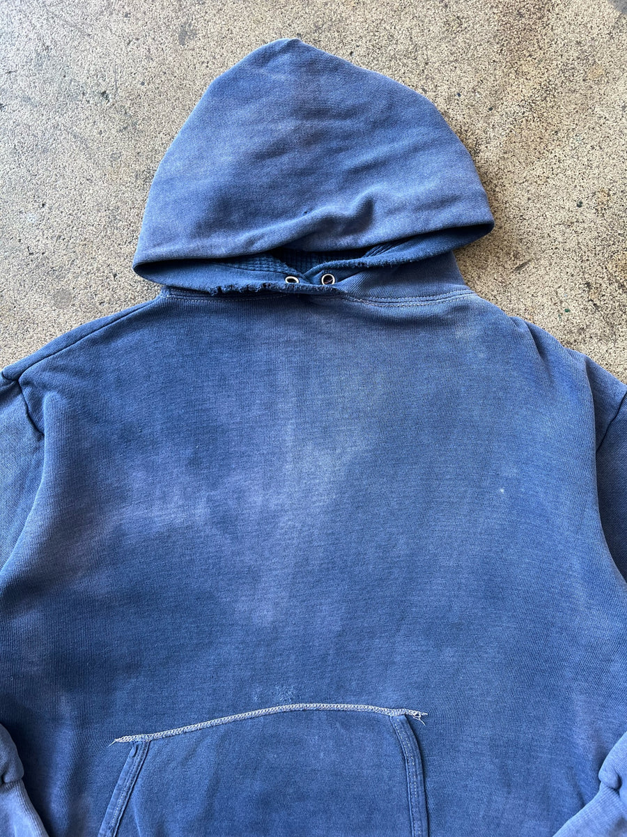1950s Faded Blue Thermal Lined Lockhood Hoodie