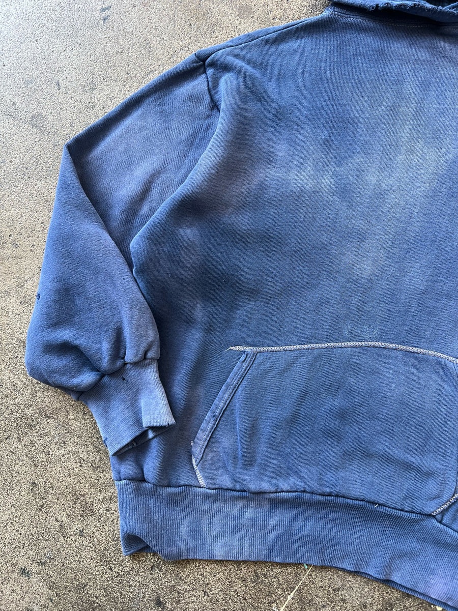 1950s Faded Blue Thermal Lined Lockhood Hoodie
