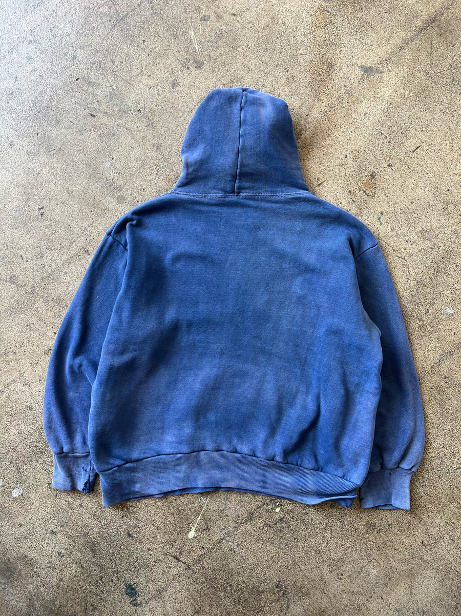 1950s Faded Blue Thermal Lined Lockhood Hoodie