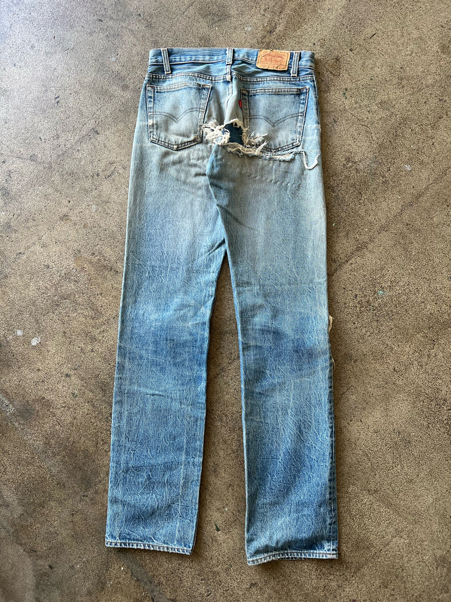 1980s Levi's 501 Distressed Dirty Wash Jeans 30