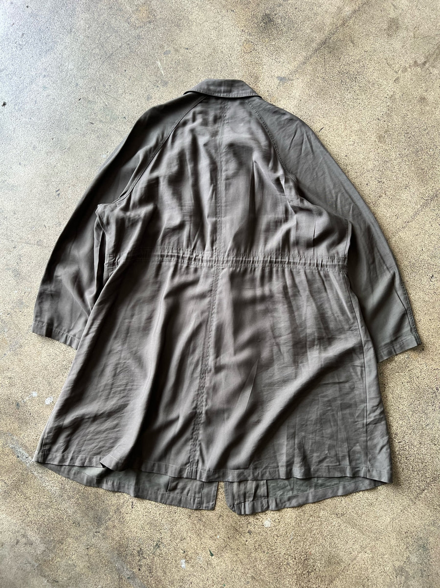 2000s Lane Bryant Rayon Trench Coat