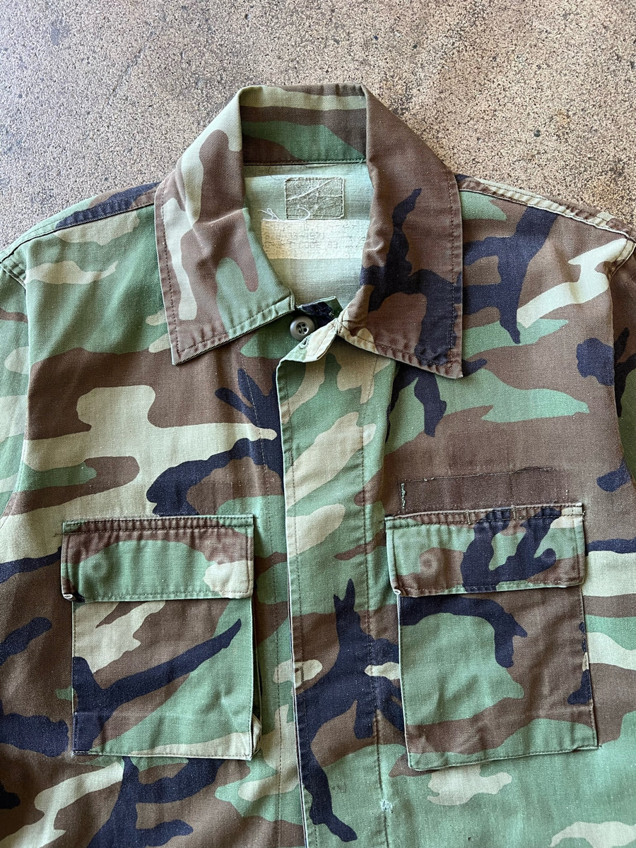 1990s Woodland Camo Cut-Off Shirt